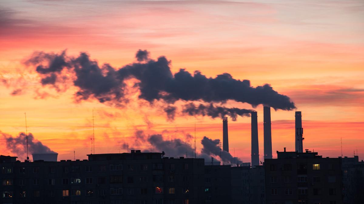 belching power plant
