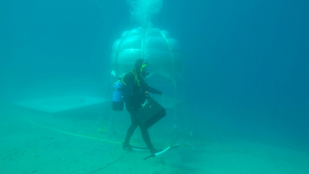 So now we have beautiful underwater greenhouses. Why? Why not! Grist