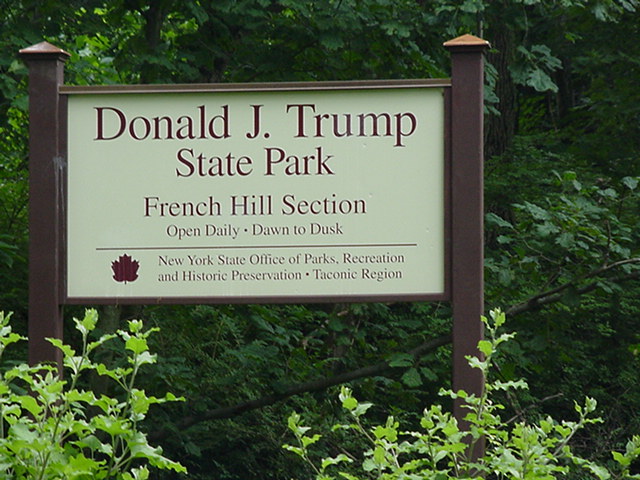 A sign for Donald J. Trump State Park