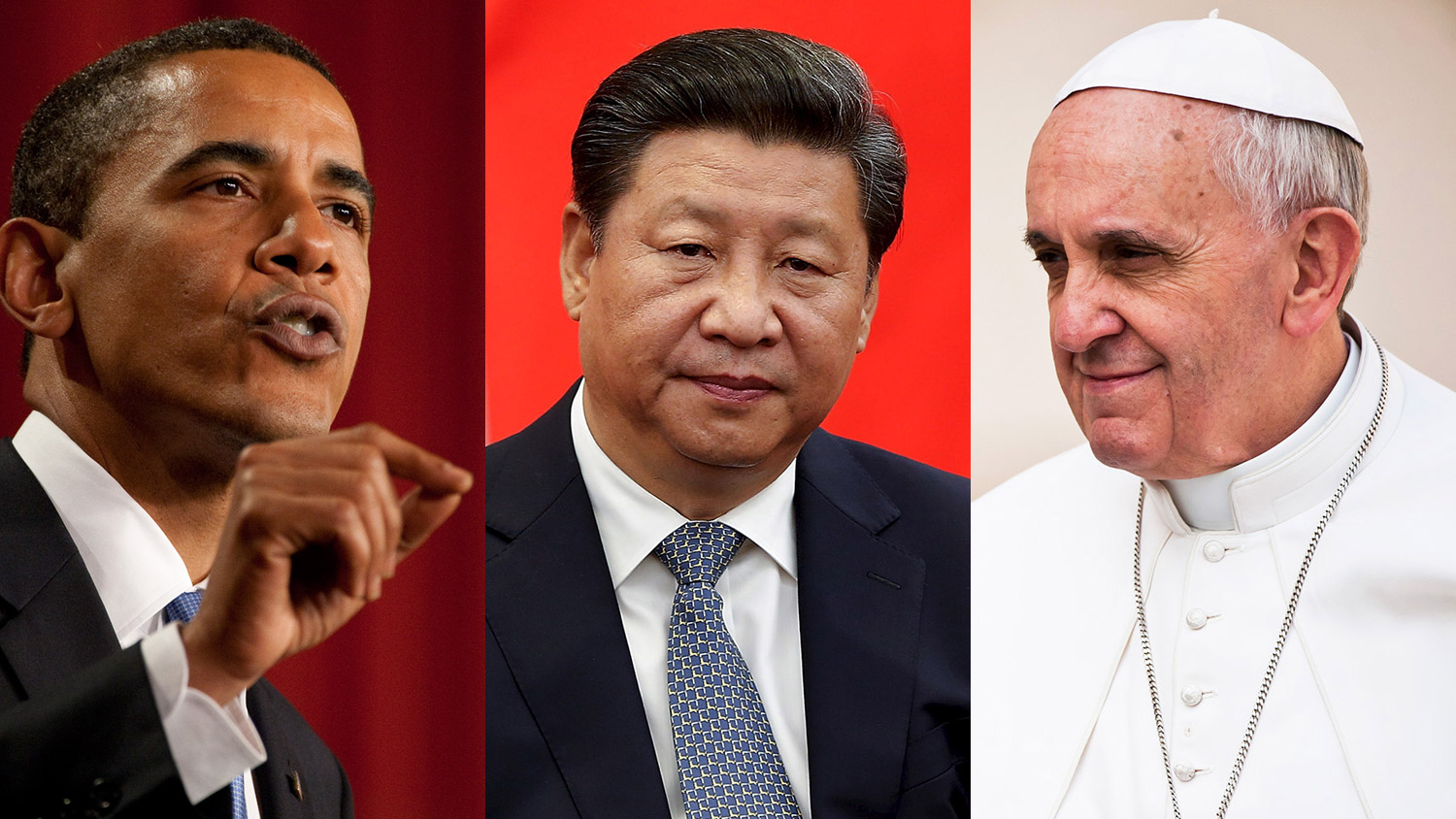 President Obama, President Xi Jinpin, and Pope Francis
