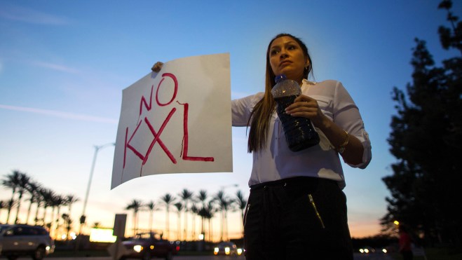 Terra Moore KillsMany protests against the Keystone XL Pipeline, in Arcadia, California