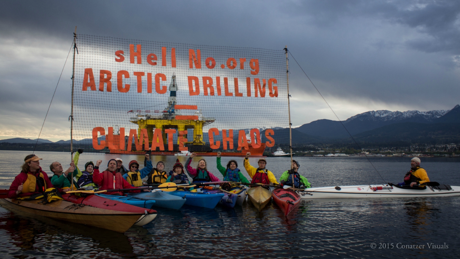 kayaktivists protest Shell