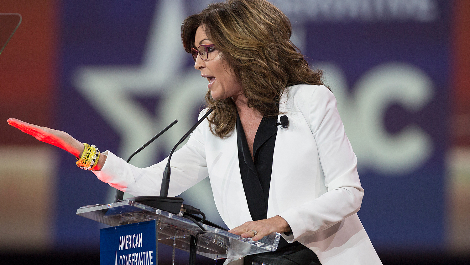 Sarah Palin speaks at the 42nd annual Conservative Political Action Conference in Maryland