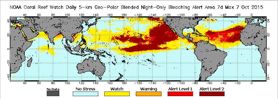 NOAA Coral Reef Alert Map