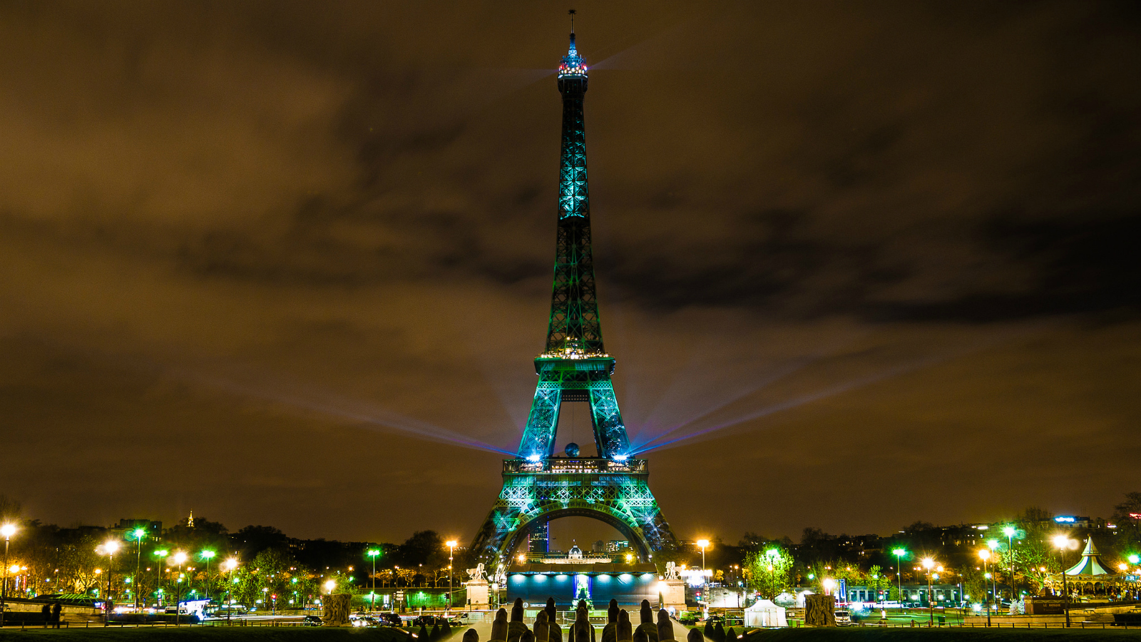 Eiffel Tower gone green
