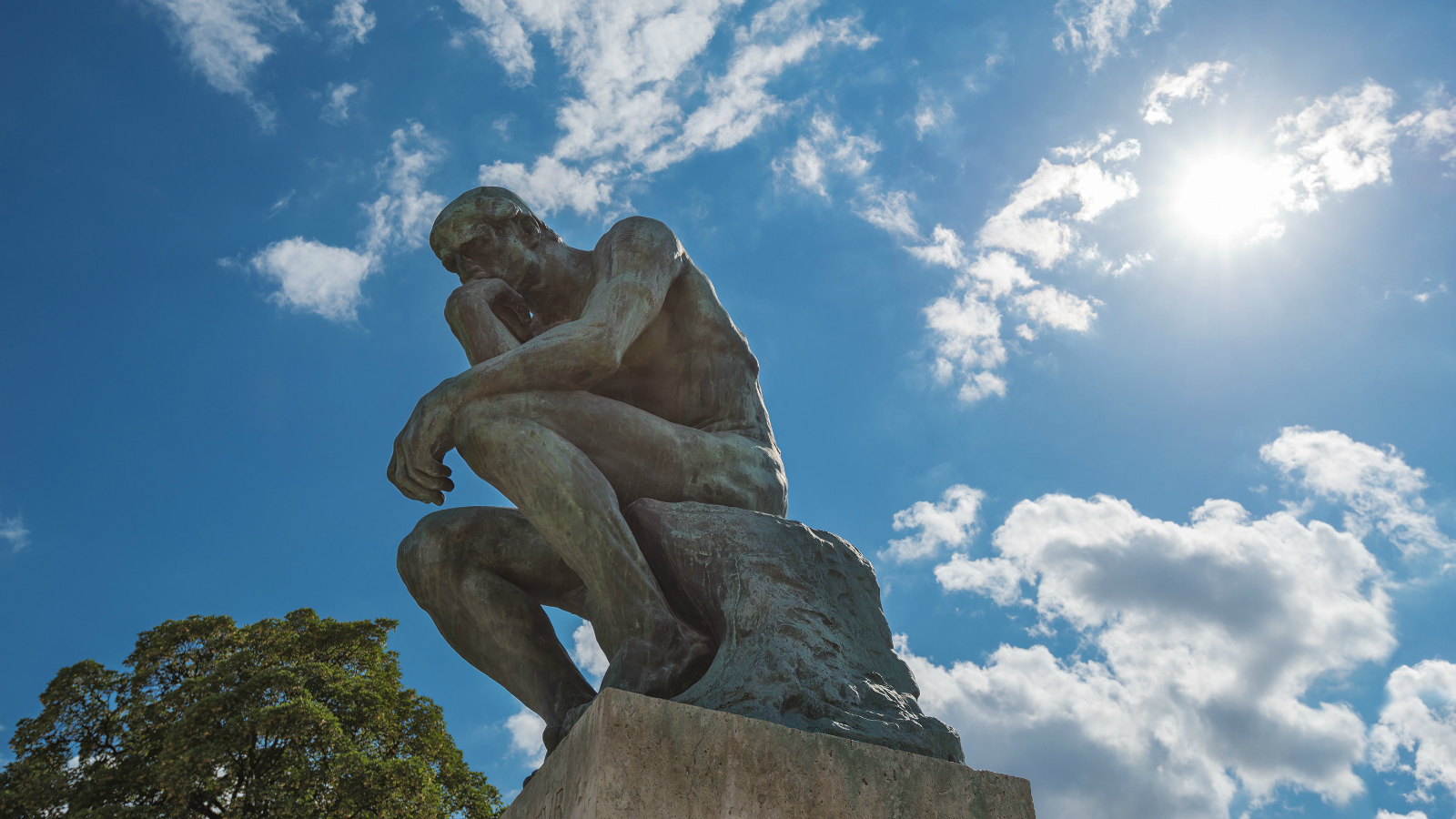 The Thinker statue by Rodin