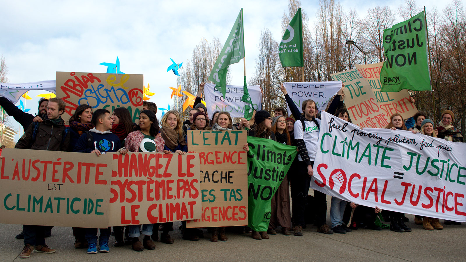 climate activists in Paris