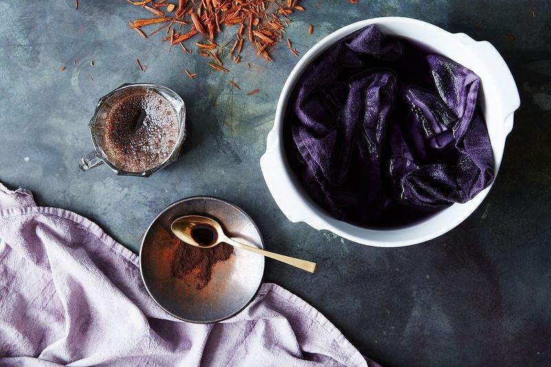 Logwood extract created this rich purple color.