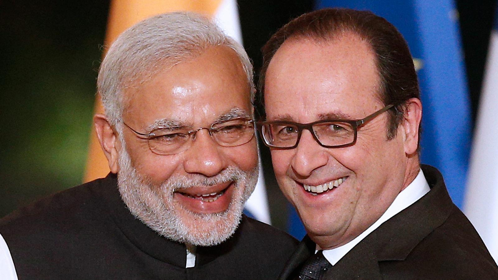 Indian Prime Minister Narendra Modi and French President François Hollande