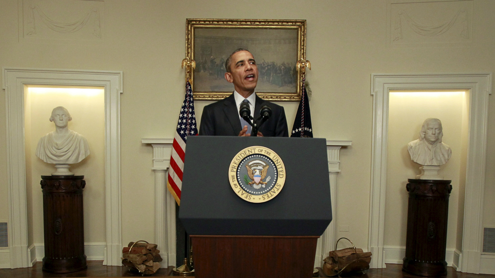 Obama speechifying