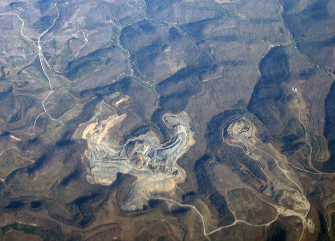 Mountaintop mining in Kentucky.