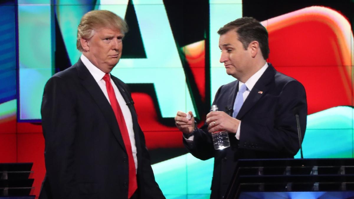 Donald Trump and Ted Cruz.