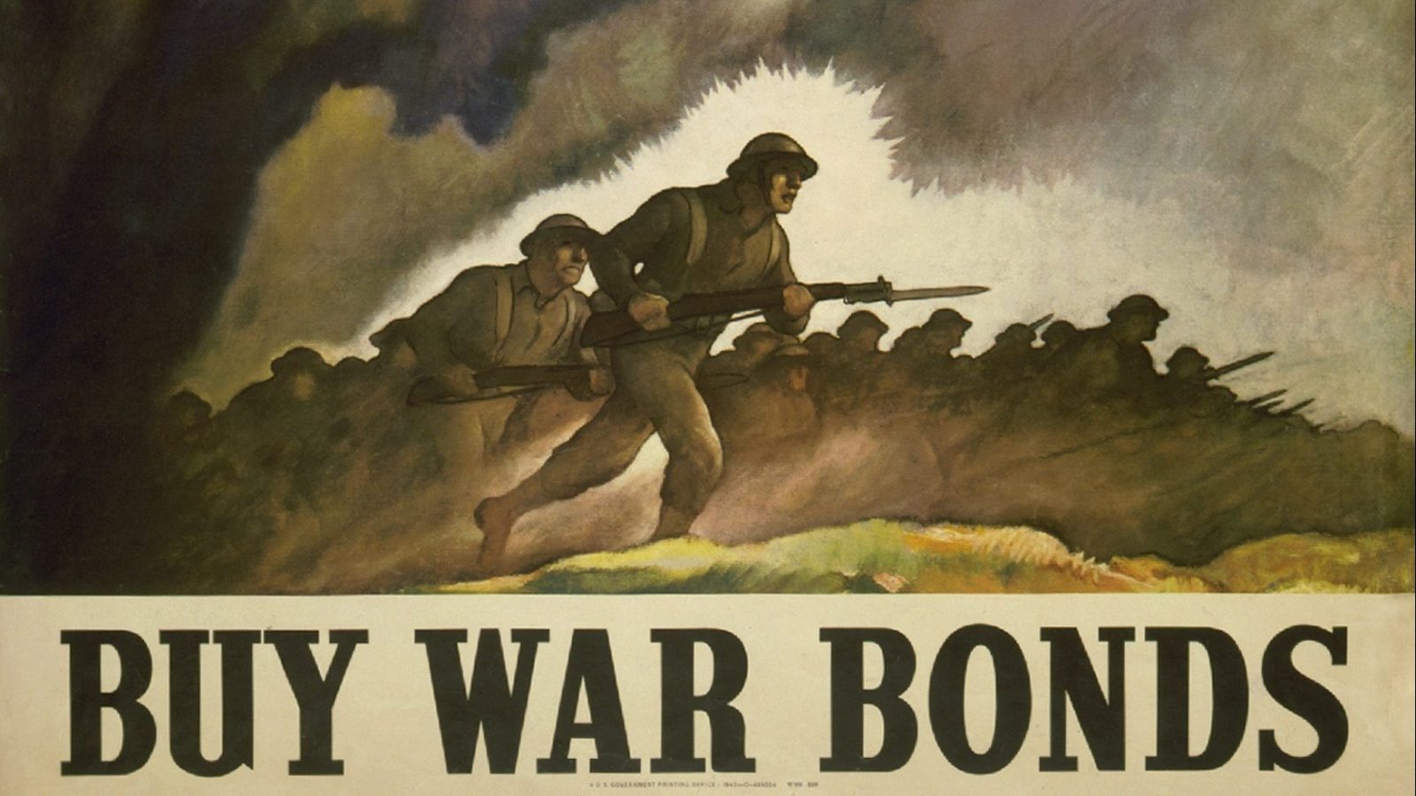 A poster advertising war bonds.