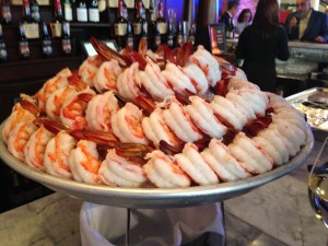A “seafood tower” of Jumbo Shrimp.