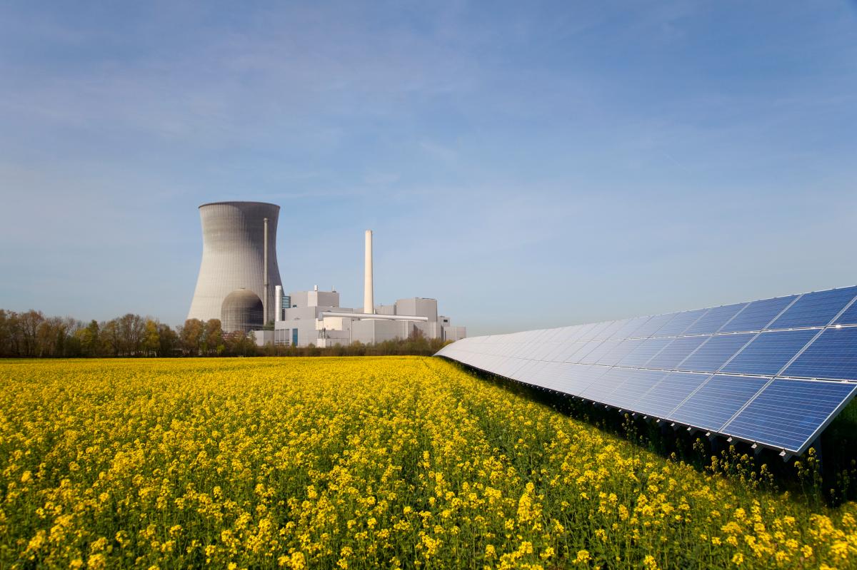 Solar plant and atomic power station