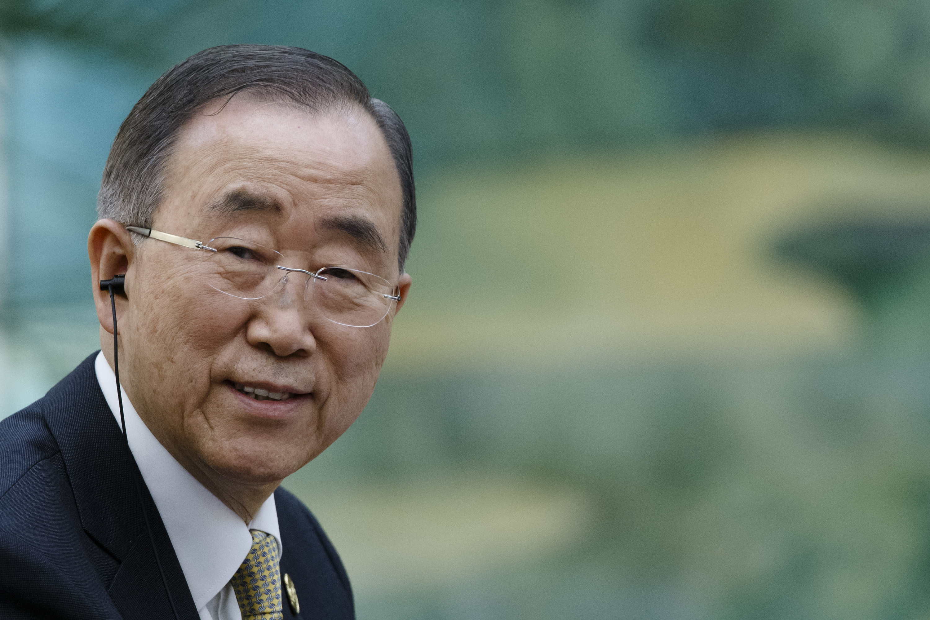Former UN Secretary-General Ban Ki-Moon pictured at a meeting in Beijing, China.