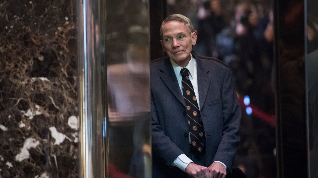 Physicist William Happer in the lobby of Trump Tower in New York.