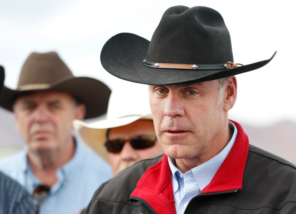 Former Secretary of the Interior Ryan Zinke during a visit to Utah in 2017 to tour Bears Ears and Grand Staircase-Escalante national monuments.
