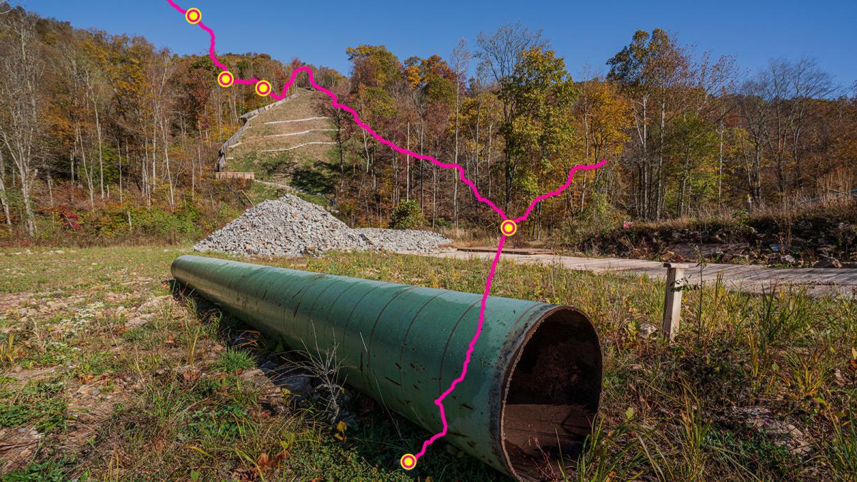 Tracing the path of the proposed 600-mile Atlantic Coast Pipeline
