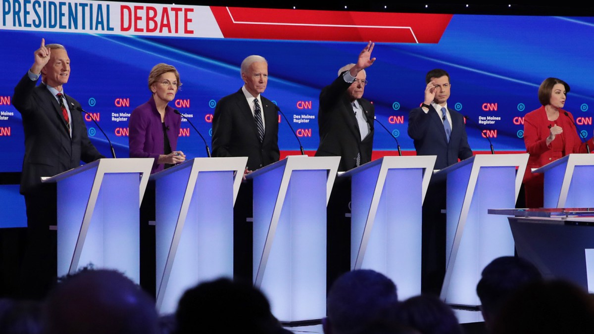 At the 7th Democratic debate, candidates took every opportunity to talk ...