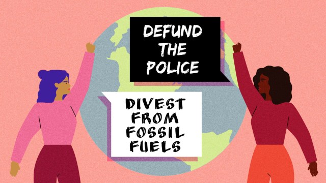 Environmental justice protest illustration