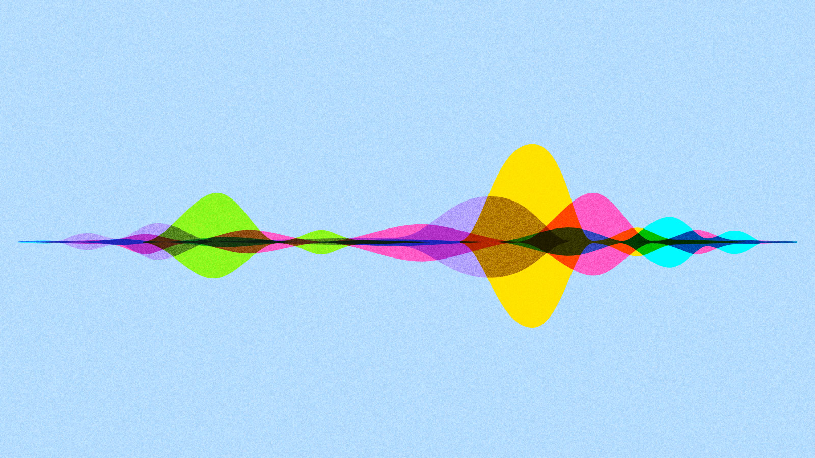 Colorful illustration of sound waves