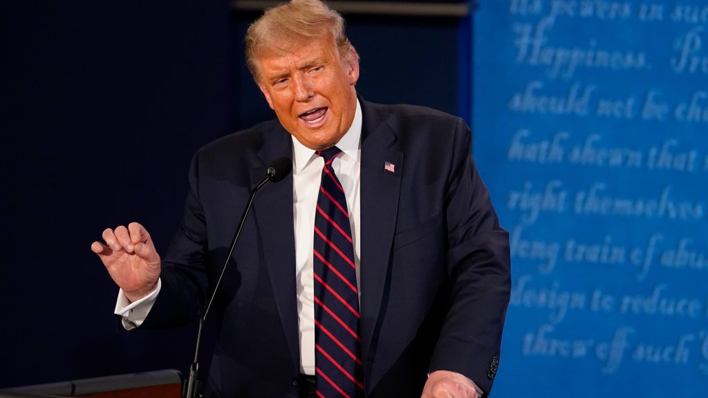 President Donald Trump at first presidential debate