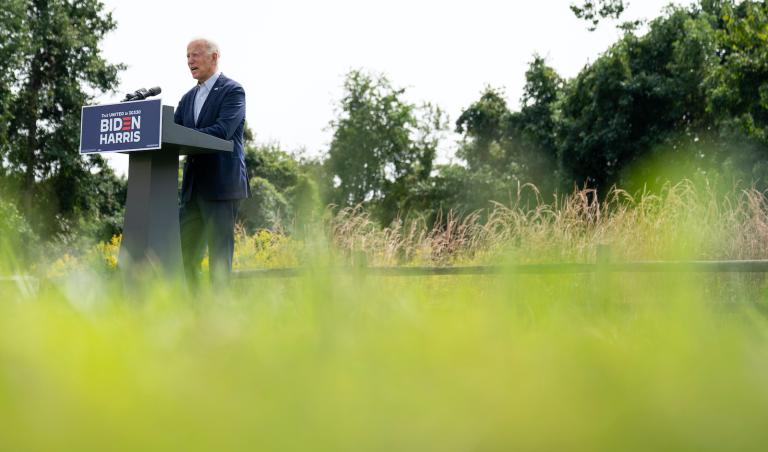 Presidential Candidate Joe Biden Campaigns In Wilmington, Delaware