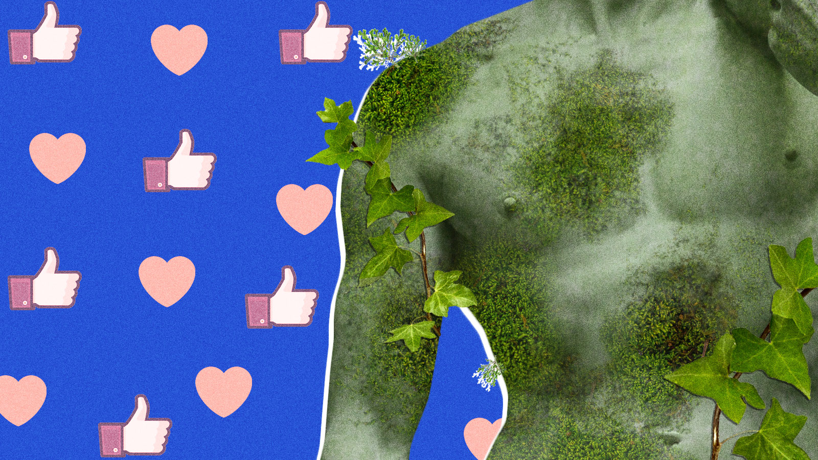 collage of moss covered statue tiktok