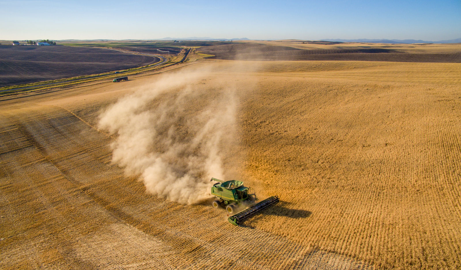 Barley harvest in Reardan, Washington.