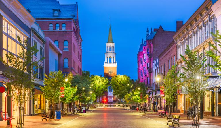 Burlington, Vermont, sources 100 percent of its electricity from renewable sources.