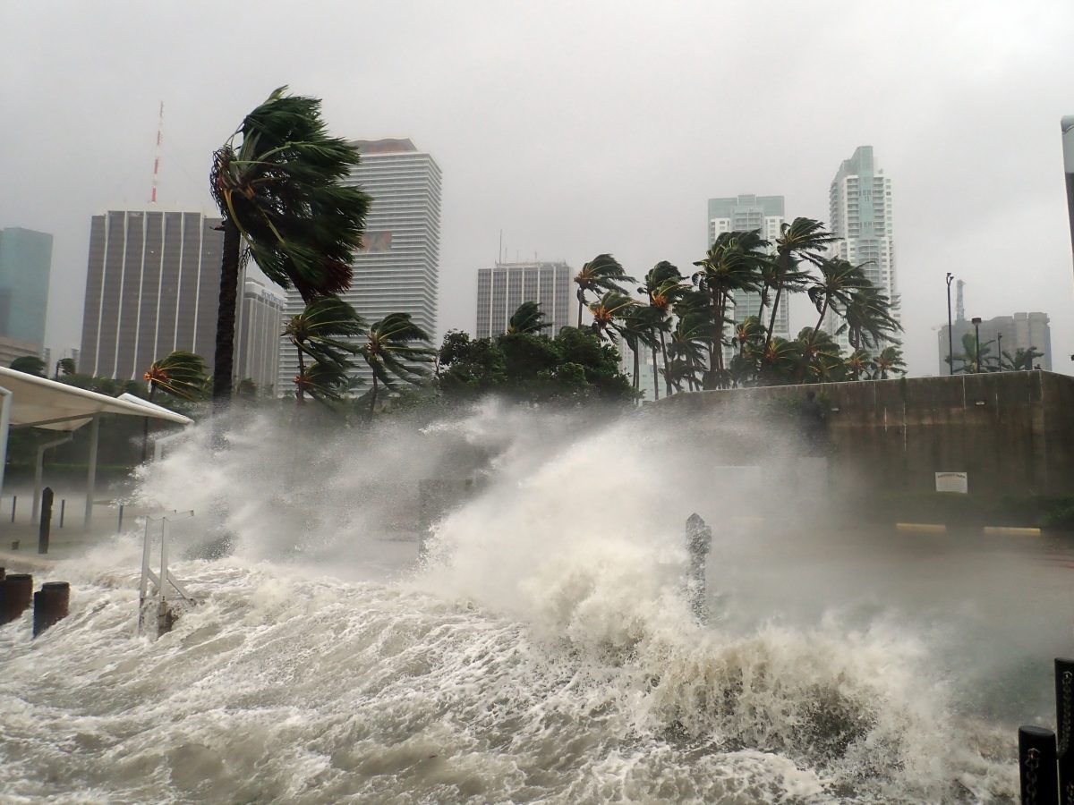Hurricane Irma strikes the coast of Florida