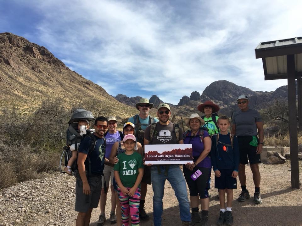 Gabe Vasquez leads a group hike in the Organ Mountains Desert Peaks National Monument.