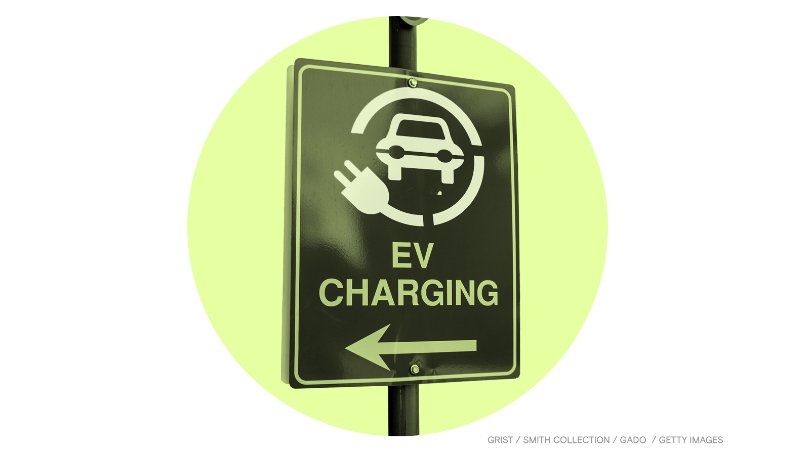Electric vehicle charging traffic sign