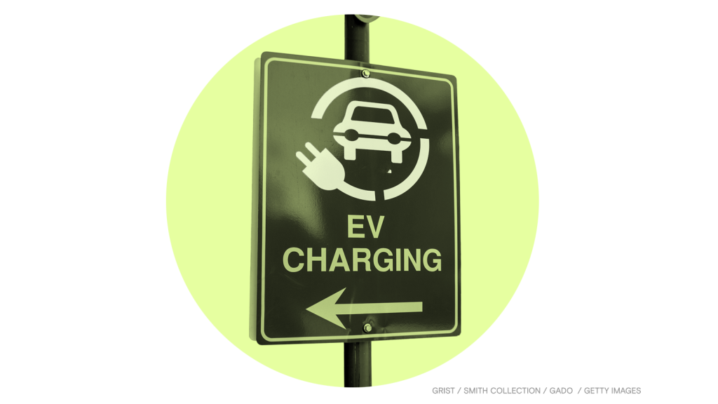 Electric vehicle charging traffic sign