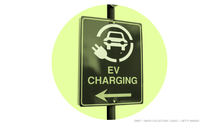 Electric vehicle charging traffic sign
