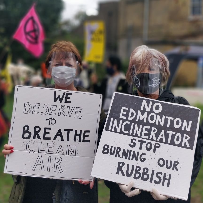 Protestors Incinerator Edmonton North London