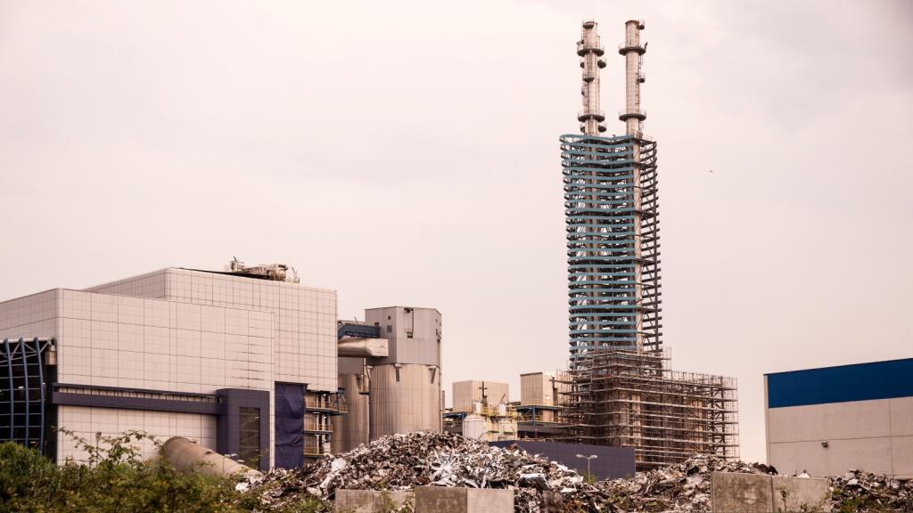 Waste to Energy Incinerator in Acerra Italy August 2019