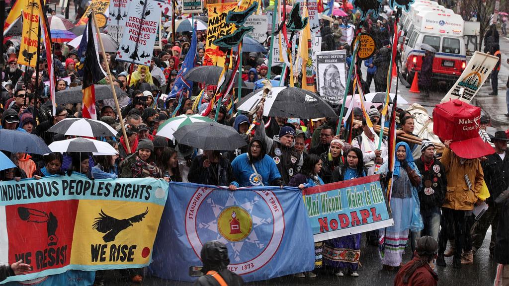 Photo of a Dakota Access Pipeline protest