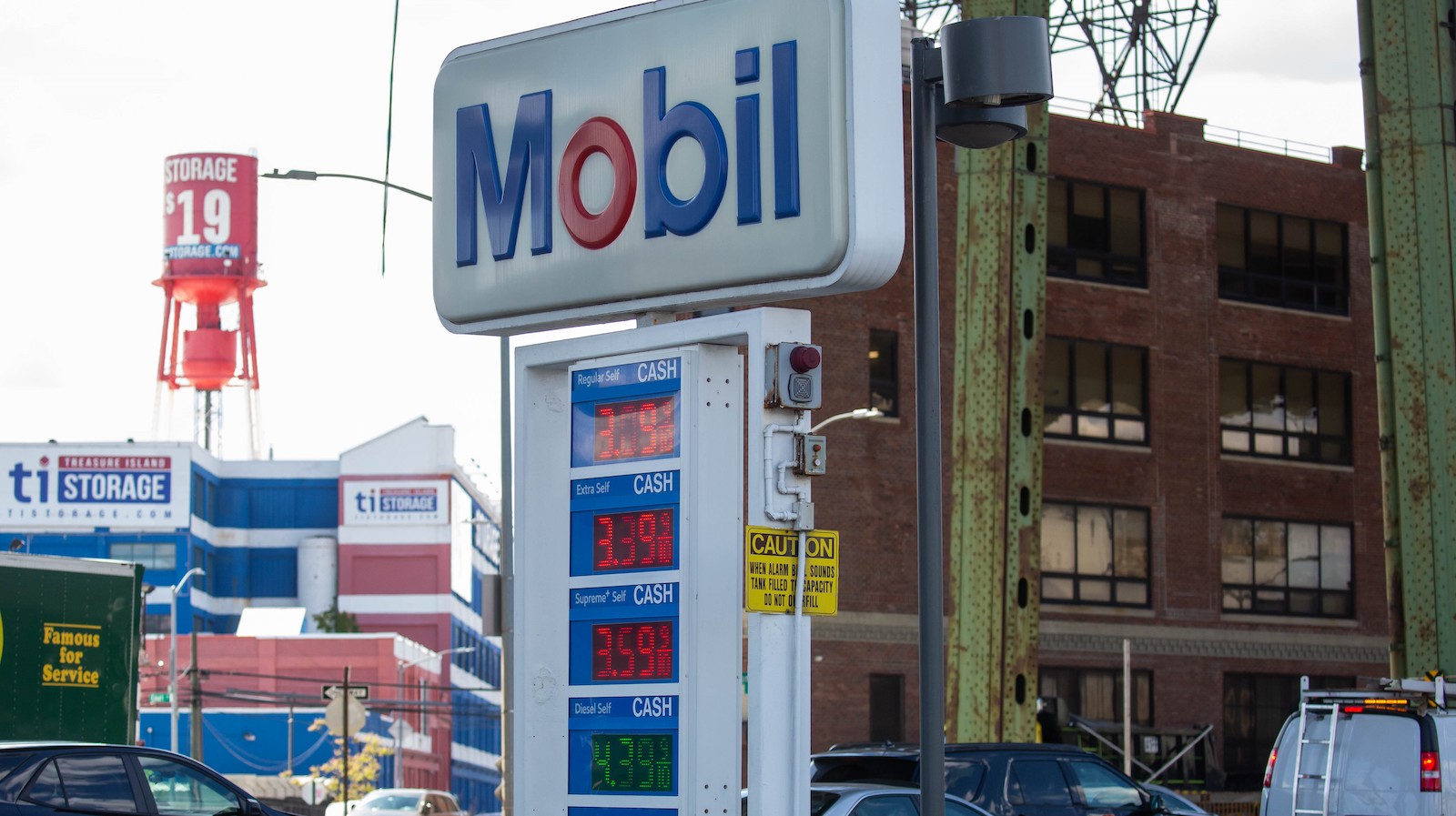 An image of a Mobil gas station sign