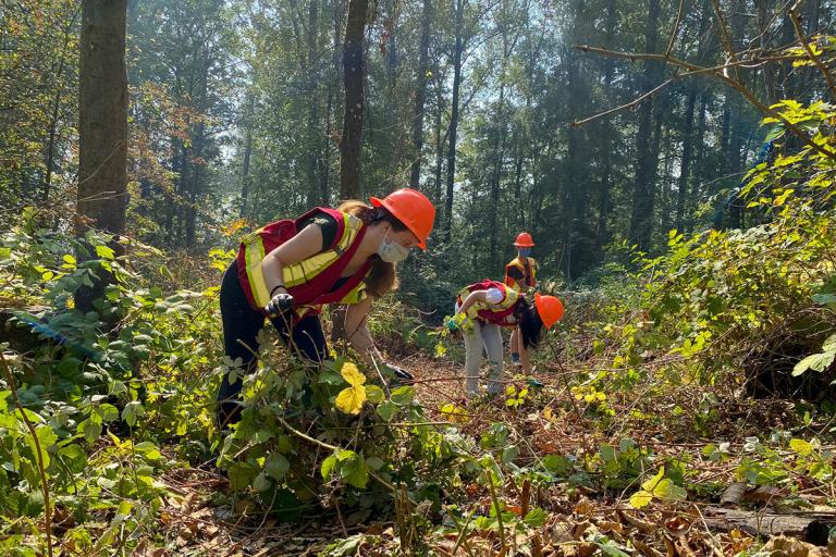 students wetland restoration