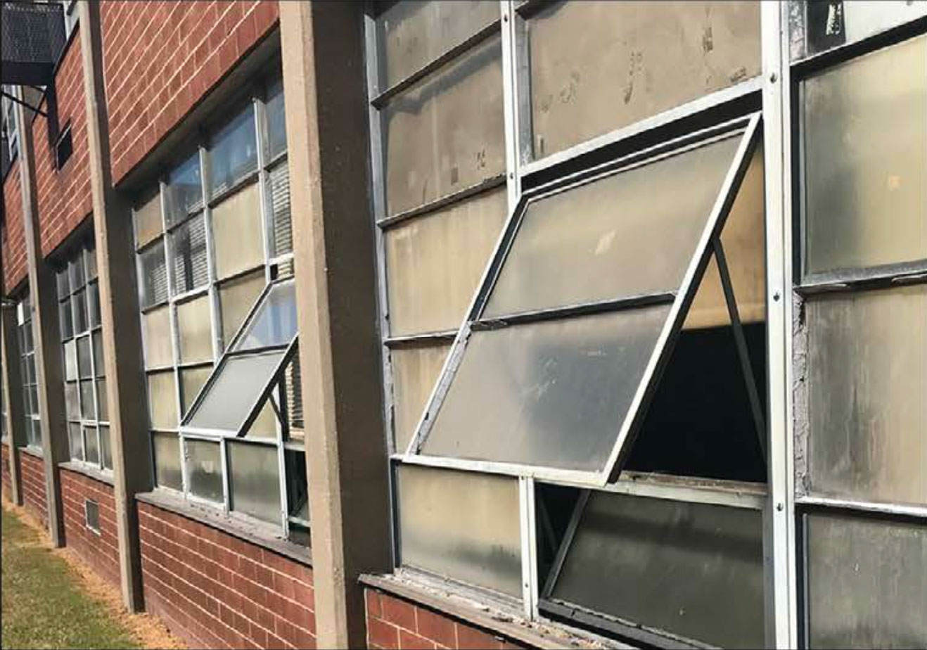 Aging windows at a Maryland school