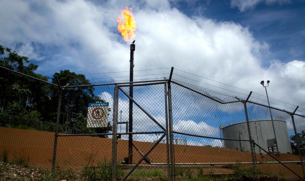 Lighters belonging to the Chinese oil company PetroOriental in Ecuador.