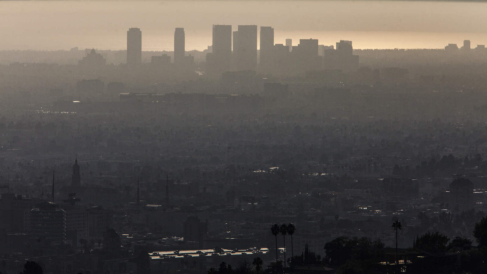Smog blankets Los Angeles.