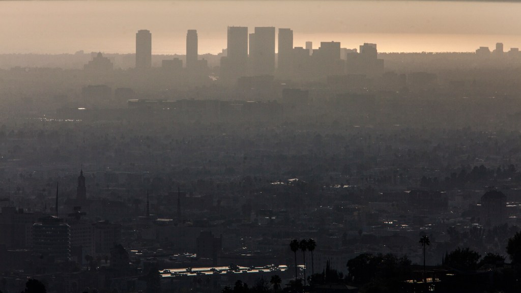 Smog blankets Los Angeles.