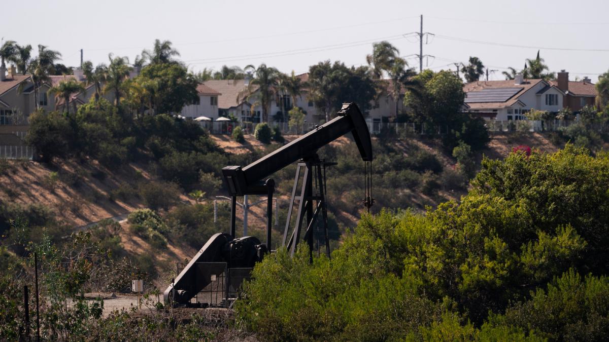 A pumpjack in the Inglewood Oil Field