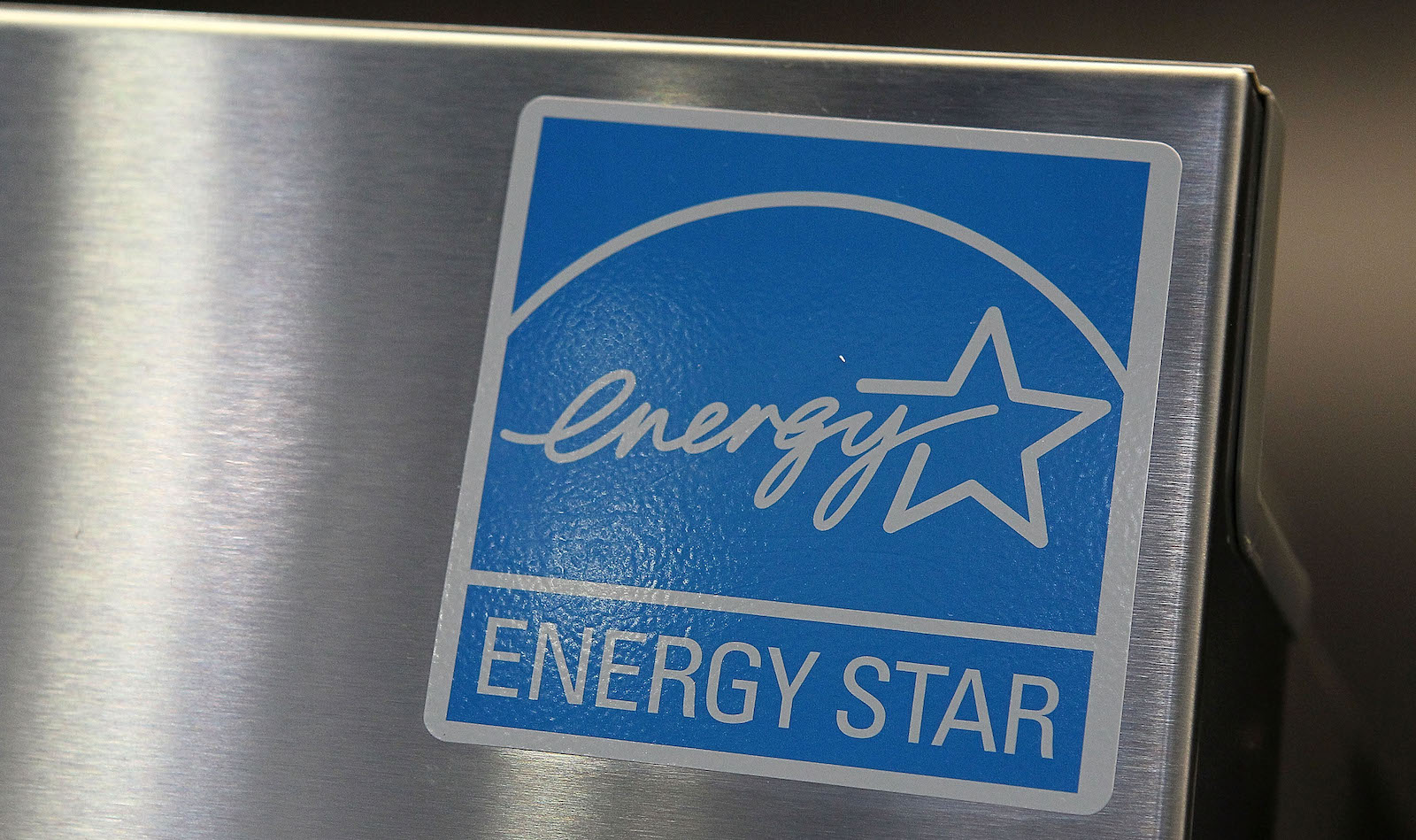 a close-up of a blue sticker that says Energy Star on it