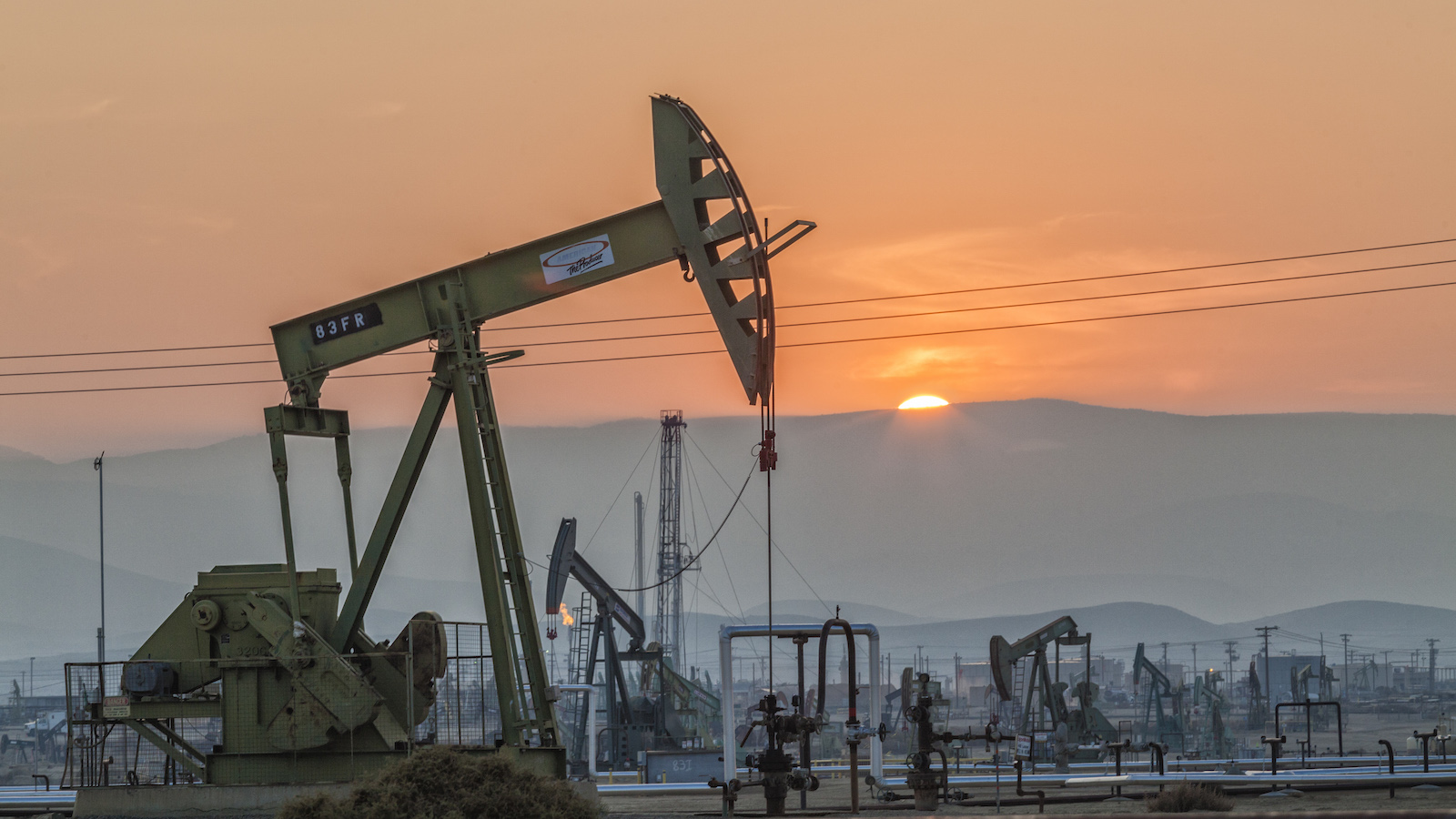 Oil pumpjacks in California