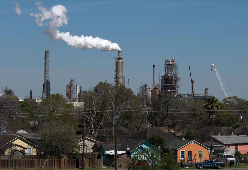The Valero oil refinery in Houston, Texas