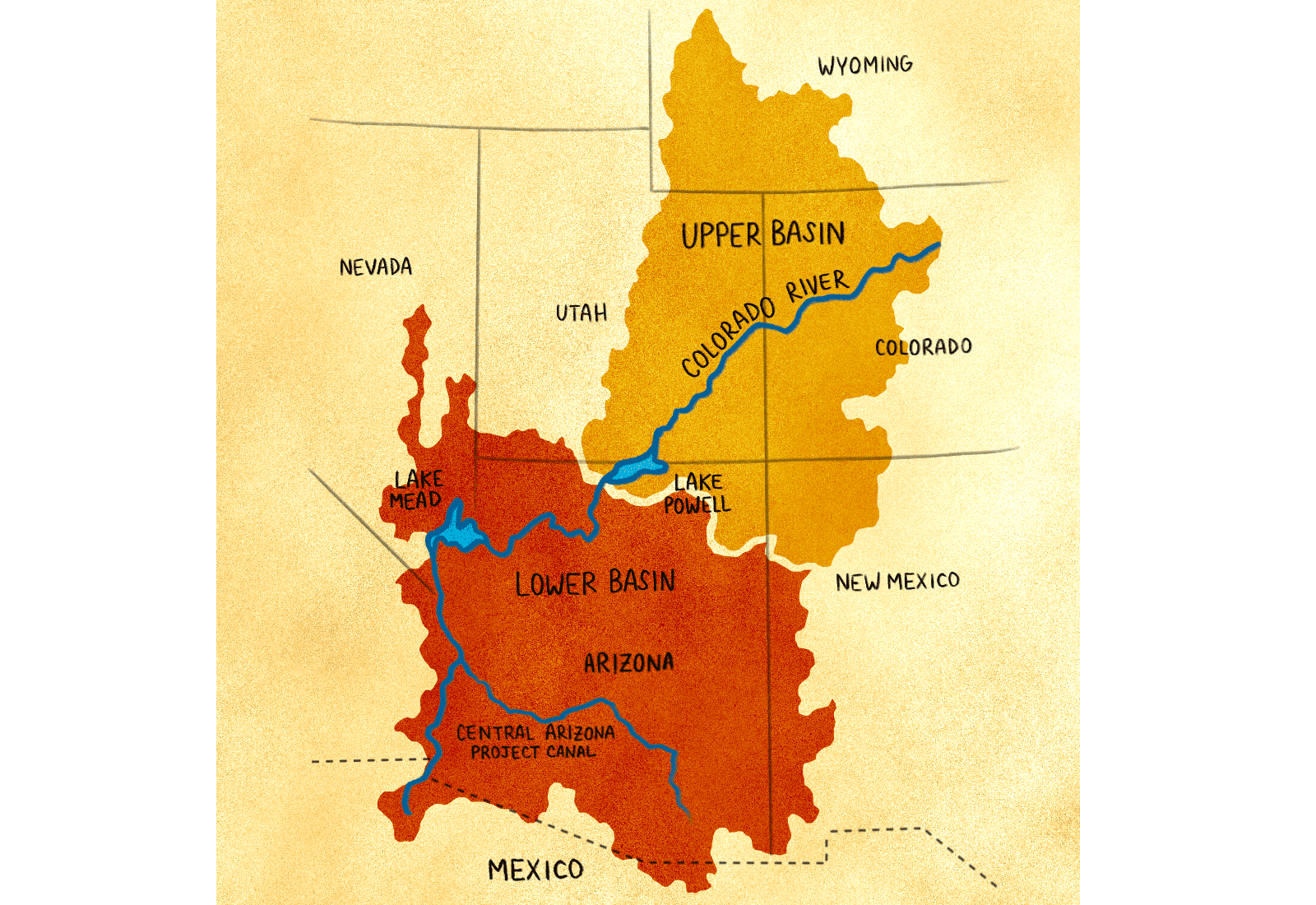 Карта на река Колорадо